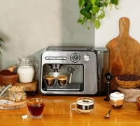 Machine à Expresso Bergmann 19 Bars Avec Mousseur à Lait, Semi-Automatique Pour Latte Et Cappuccino 
