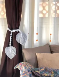 2 attaches rideaux en macramé 