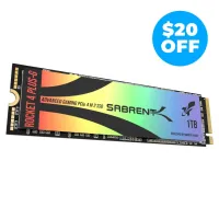 sabrent Rocket 4 Plus-G SSD 1TB with Rocket Gaming Edition Heatsink