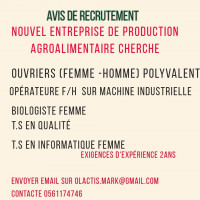 industrie-production-cherche-operatice-de-machine-industrielle-douera-alger-algerie