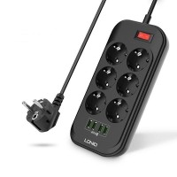 شواحن-وكابلات-multiprise-siyoteam-ldnio-6-prises-4-usb-2500w-se6403-باب-الزوار-الجزائر