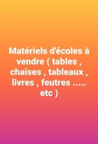 Matériel des école 