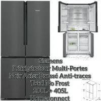 Siemens Réfrigérateur Multi-Portes Noir Combiné américain 