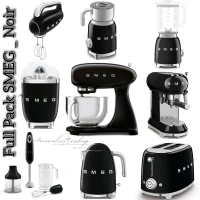 Smeg Pack Noir / 9 articles