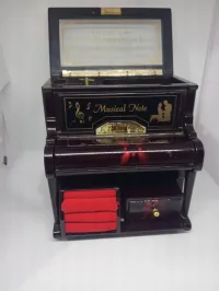 Boîte à musique à bijoux Vintage Piano Musical Note