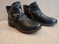 Bottine femme en cuir noir - pointure 38