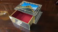 Coffret miroir avec tiroir décort Mont St Michel 