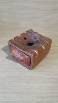 تحف-و-مقتنيات-cendrier-en-ceramique-avec-tiroir-sculpture-de-lizard-vintage-fait-main-سطاوالي-الجزائر