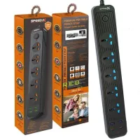 Multiprise SpeedX 504PU avec 2ports USB,2ports Type-C et 5 prises,Adaptateur de charge universel 