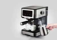 Machine à Café NARDI 2 en 1 Capsules et Café Moulu-Afficheur Tactile-20bar-1100W-Inox