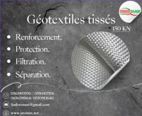 Géotextile Tissé de Renforcement 150 kN-Disponible chez OROMAX.