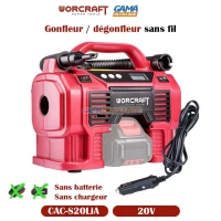 Gonfleur S/FIL 20V 4.0 AH WORCRAFT