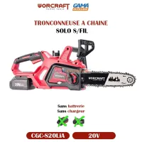 Tronconneuse a chaine S/FIL 20V 4.0AH WORCRAFT