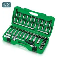 CAISSE A DOUILLE 1/2'' 6 PANS 55  PCS TOPTUL