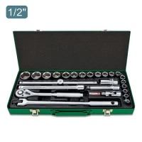 CAISSE A DOUILLE ½’’ 12 PANS 25 PCS TOPTUL