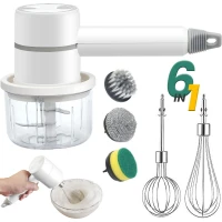 Batteur de Cuisine 6en1  تحضير الطعام وفرشاة تنظيف