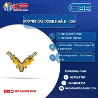 Robinet Gaz Double Filetage Mâle  CBR