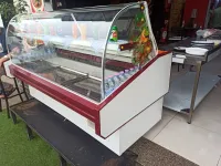Vitrine réfrigérée pour la viande , vitrine de boucher , refroidisseur de viande pour supermarché