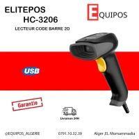 LECTEUR CODE BARRE DOUCHETTE AVEC FIL LAZER 2D ELITEPOS 3206