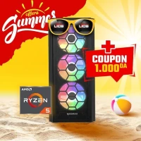 SUMMER OFFER Pc Gamer AMD RYZEN5 4600G /8GB DDR4/A520/256GB SSD/450W/4X RGB FANS/+COUPON 1000DA