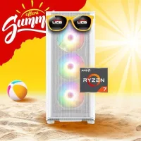 SUMMER OFFER Pc Gamer AMD RYZEN7 7700/16GB DDR5/B650/512GB SSD M.2/RTX 3060/750W/4X ARGB FANS BLANC