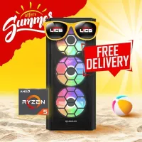 SUMMER OFFER Pc Gamer AMD RYZEN5 4600G / 8GB DDR4 3200MHz / A520 / 256GB SSD / 450W / 4X RGB FANS