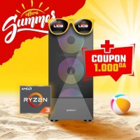 SUMMER OFFER Pc Gamer AMD RYZEN3 4300G /8GB DDR4/A520/256GB SSD/450W /4X RGB FANS /+COUPON 1000DA 
