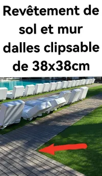 Dalle caillbotie clipsable de 38x38cm epesseur 2.5cm Polypropylene 