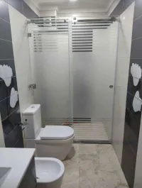 Paroi de douche et façade en verre 