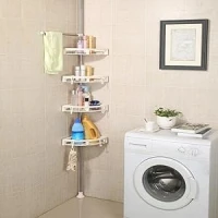 Support d'angle de douche télescopique réglable à 4 niveaux