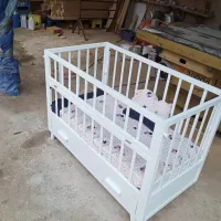 Lit bébé bois hêtre massif cododo démontable haja chaba bazaf marhba bikom 