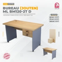 Bureau Melamine BM120-2T d (L120/H75/P60cm)