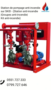 Station de pompage anti-incendie sur SKID - (Station anti-incendie|Groupes anti-incendie|Kit anti-i)