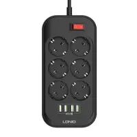 LDNIO 6 Prises 4 Multiprise USB Multiprise 2500 W 3.4A Charge Rapide
