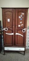 armoires-commodes-armoire-2-porte-bois-rouge-blida-algerie