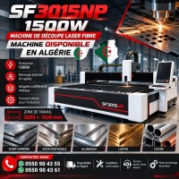 Machine de découpe laser à fibre marque chinoise disponible en Algérie (table 3100-1548mm) , puissance 1500W