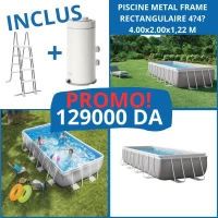 PISCINE PRISM FRAME RECTANGULAIRE 4,00 X 2,00 X 1,22 M INTEX