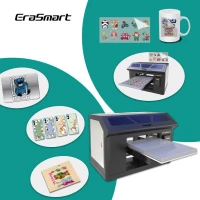 UV ERASMART Imprimante Printer UV à plat A3+(35/45 CM)+ DTF (autocollant de transfert) +rotative 360
