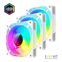 PACK VENTILLATEUR GAMEMAX KF300R WHITE ARGB REVERSE