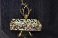 PORTE GATEAUX CARRE DORE  ELS76A