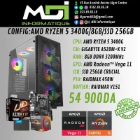  CONFIG GAMING : AMD RYZEN 5 3400G/8GB/SSD256GB