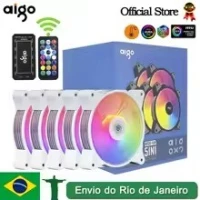 Aigo AR12 White Fan SL120 V2 PC Computer Case Fan Cooling Cooler Kit X5 ARGB Pack Avec Controlleur