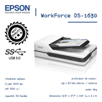 Scanner Epson WorkForce DS-1630 A4 à plat
