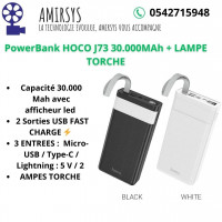 disque-dur-externe-rack-power-bank-hoco-j73-30-000-mah-2-sorties-et-3-entrees-lampe-torche-kouba-alger-algerie