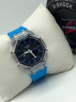 أصلي-للرجال-montre-casio-g-shock-bracelet-silicone-bleu-fond-noir-v2-باب-الزوار-الجزائر