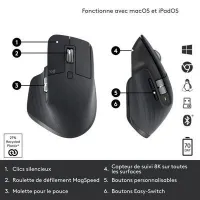 souris sans fil Logitech MX Master 3S pour Mac