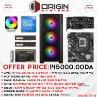 ORIGIN SYSTEMS CONFIG |MSI H610M-E | GAINWARD RTX 2060 SUPER 8GB |INTEL CORE I5 12400F + HYPER 212
