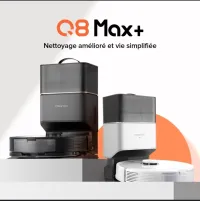 Aspirateur-laveur robot Roborock Q8 Max+ avec station de vidage automatique