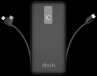 Power Bank D-Tech 20000 Mah 3 Sortie - Noir - DP20H