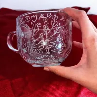 bol en fleurs gravé 